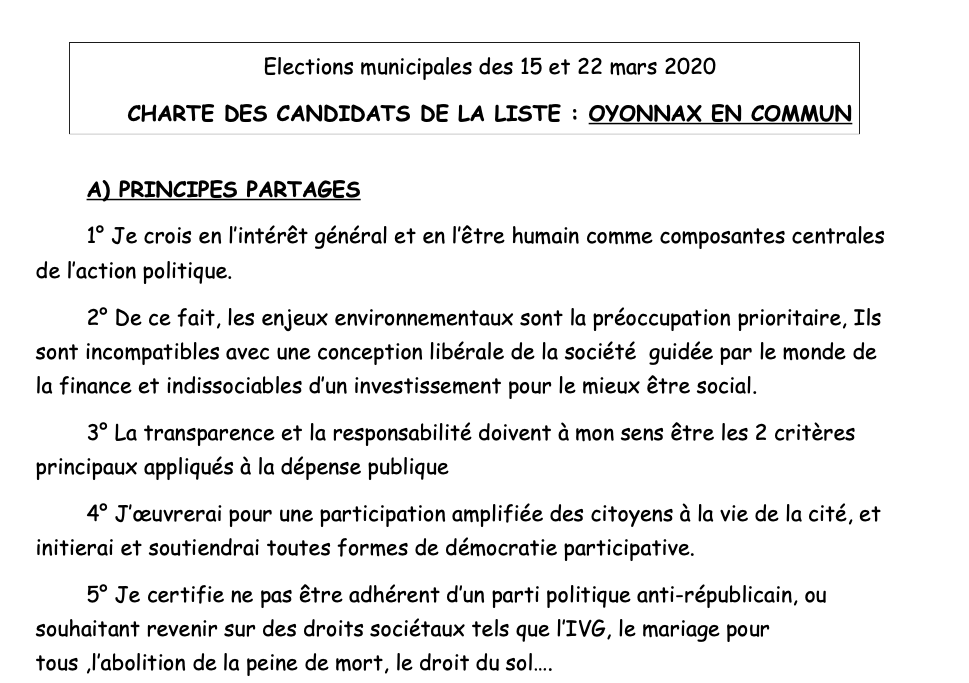 La charte